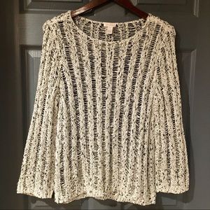 Chico's Open Knit Sweater Size 1/Medium